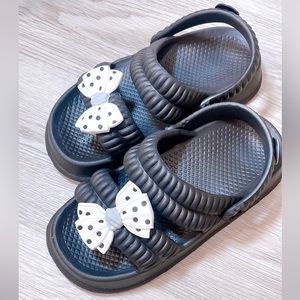 Stylish Black Slippers - Size 37 (Asian Fit) -New